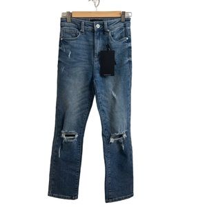 Kendall and Kylie the icon high rise straight jeans